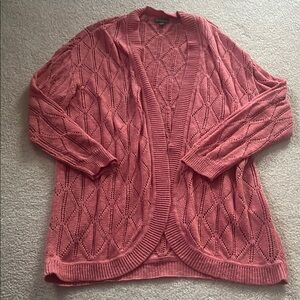 Women's Rose Open Knit Cardigan Sweater